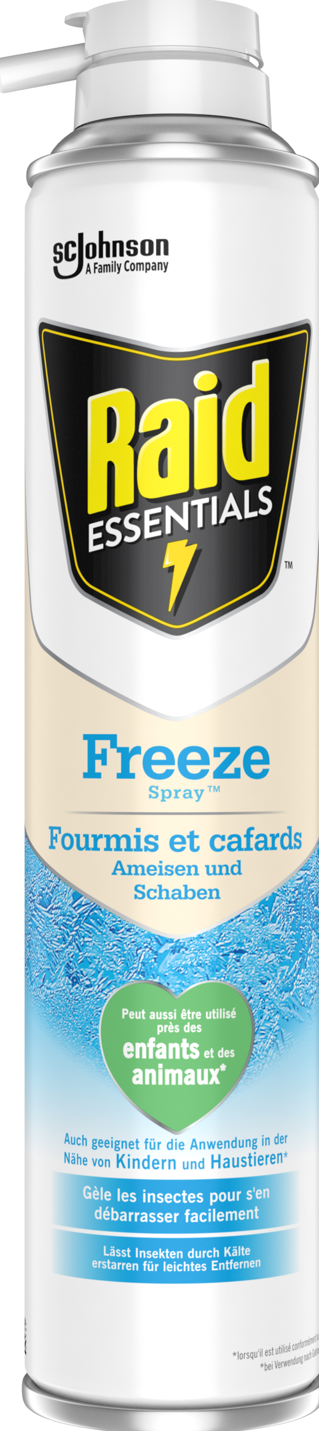 Spray antirampant Raid Freeze fourmi et cafard 350ml
